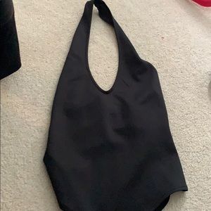 Tobi Black halter bodysuit